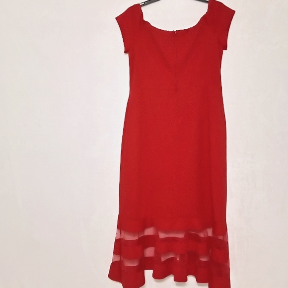 REBECCA B. MID-CALG DRESS | SIZE 14 | RED - Picture 2 of 5